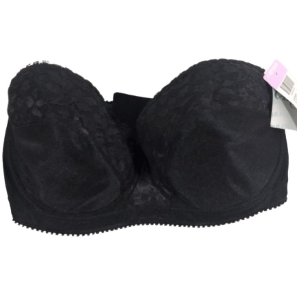 Carnival Strapless Bra Black 32DD NEW Underwire